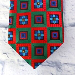 🔵BOGO FREE🔵 Steven Land Tie Necktie Colorful Geometric Pattern